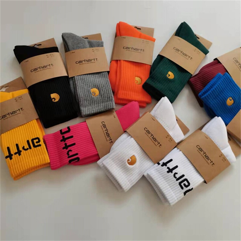 Wholesale Workwear Style Carhartt Socks, Casual Towel-Soled Sports Socks, Wave Gold Label Embroidery Trendy Socks, Trendy Brand Socks Wholesale Workwear Style Carhartt Socks, Casual Towel-Soled Sports Socks, Wave Gold Label Embroidery Trendy Socks, Trendy Brand Socks