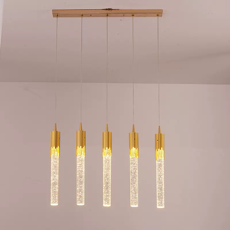 现代简约餐厅吊灯轻奢水晶北欧家用饭厅吧前台设计师新款橱窗灯具