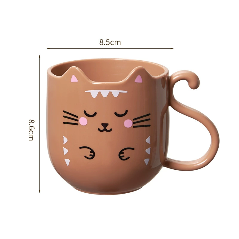 children's cartoon toothbrush and mouthwash set, cute animal cup 201–300 ml, 3-color options