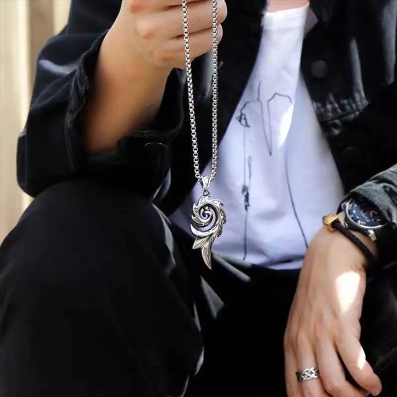 30g Weight Necklace Classification 1 Piece Quantity Punk Geometric Alloy Titanium Steel Plating Men's Necklace