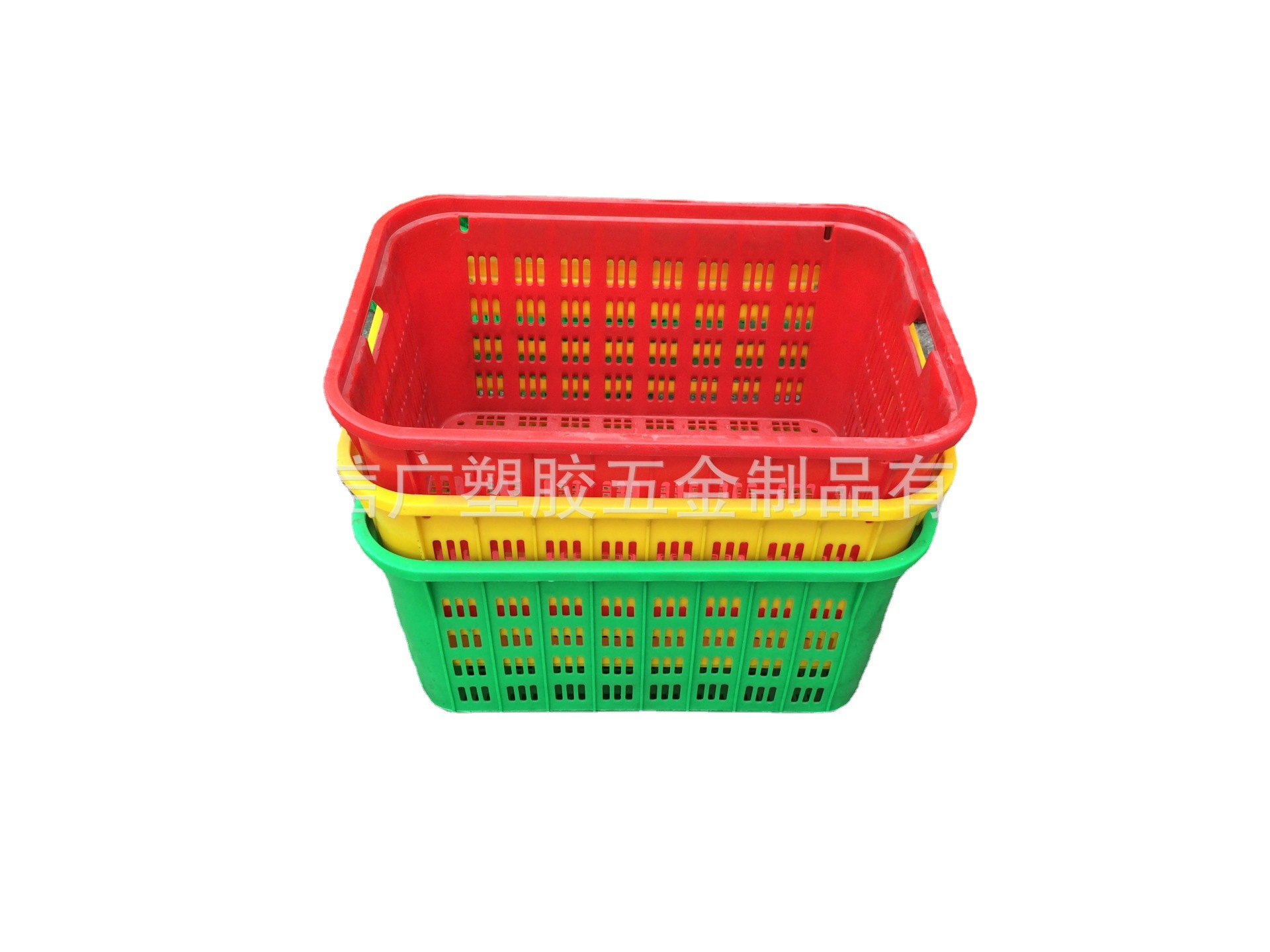 厂家直销广州加厚摔不烂塑胶箩筐630*430*300蔬菜水果采摘运输框
