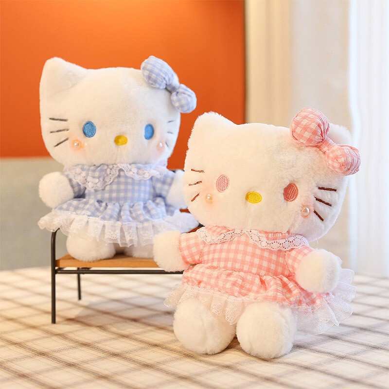 New Hello Kitty Plush Toy, Kitty Cat Doll, Foreign Trade Cat Plushie, Claw Machine Doll, Display Figurine