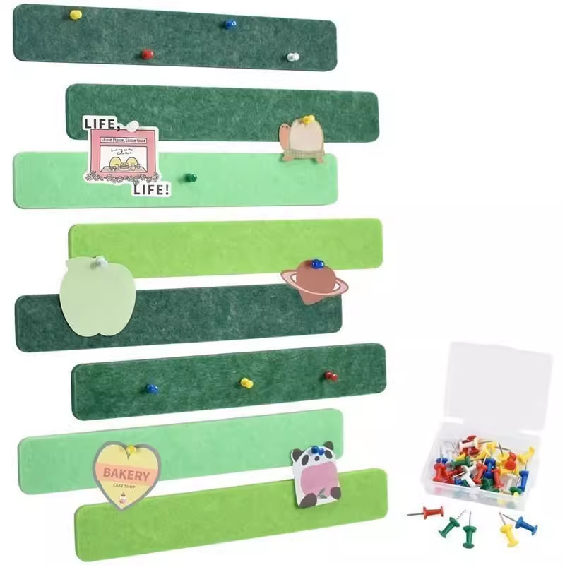 跨境亚马逊毛毡板留言条 备忘录便签 自带背胶公告栏办公室装饰条