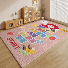 卡通儿童水晶绒客厅地垫汽车停车场玩具游戏垫城市交通地毯爬爬垫