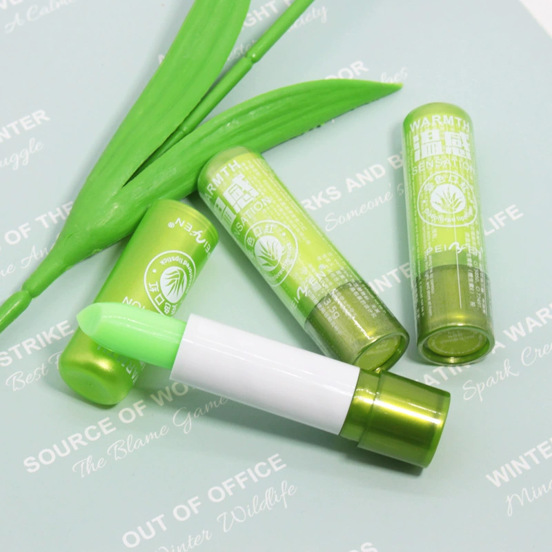 Lipstick Aloe Vera Gel, moisturizing waterproof, long-lasting, green tint