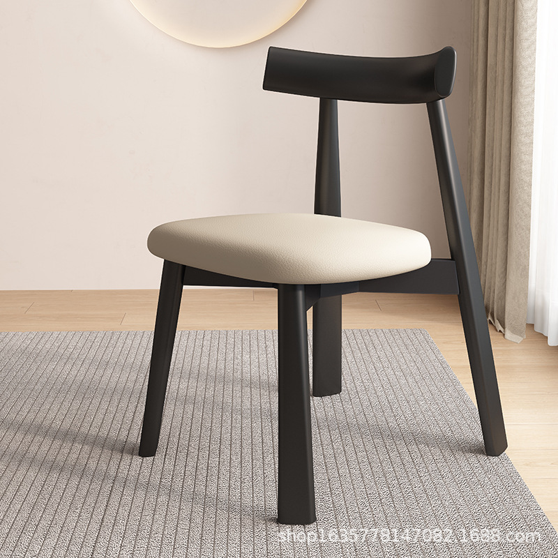 silla de comedor de madera maciza moderna simple, silla de respaldo de restaurante nórdico, estudio, mesa de comedor de hotel, taburetes, fábrica de origen