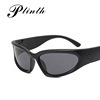 Sunglasses suitable for men and women, retro glasses solar-powered, punk style, internet celebrity, European style