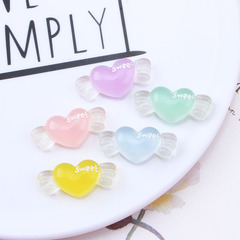 水晶愛心糖果 食玩diy樹脂配件奶油膠手機殼材料頭飾髮夾飾品批發