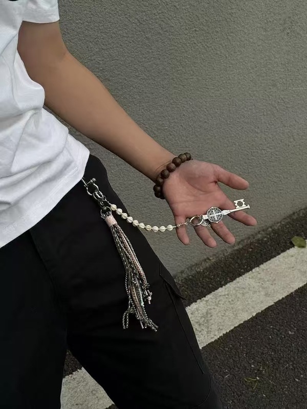 cleanfit金属c珍珠裤链男女y2k朋克嘻哈美式高街复古个性腰链配饰|undefined