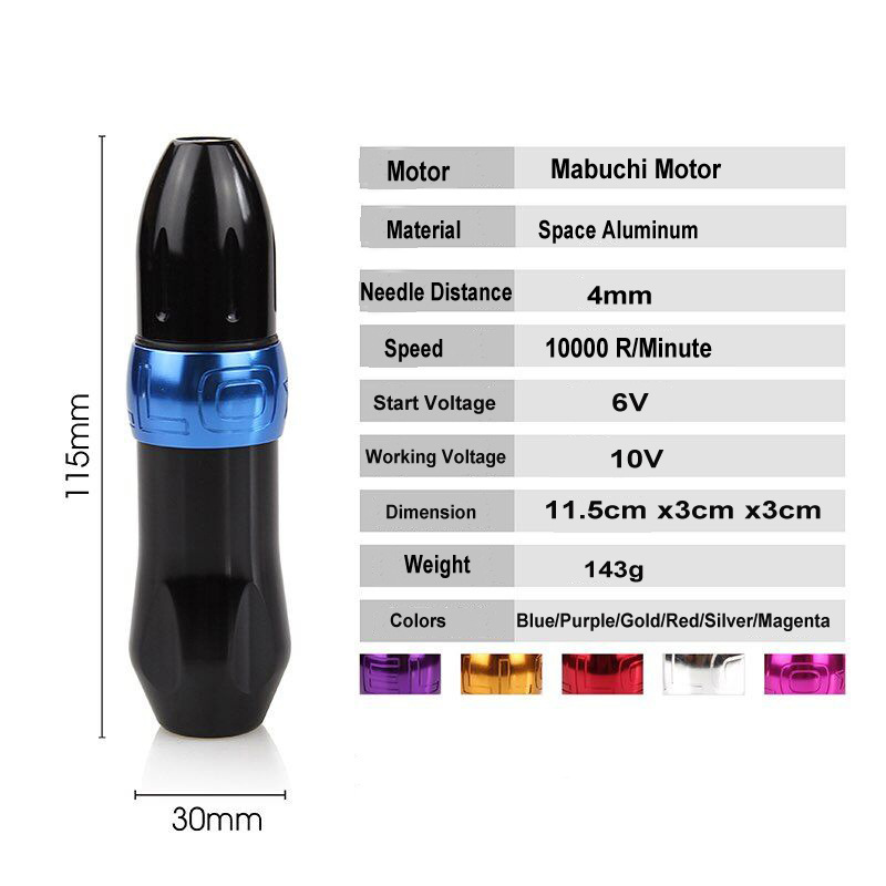 Transfronterizos para mini suministro de energía set de tatuaje bala máquina de tatuaje herramientas de tatuaje equipo completo aguja
