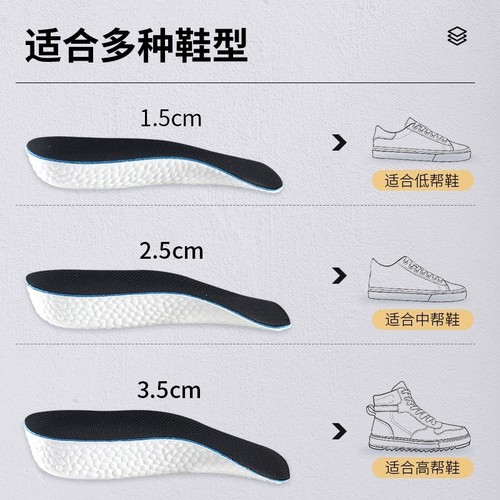 Footstep Support Heel Lift Insoles for Men and Women, Half-Insole Foot Protection Boost Invisible Shock Absorption Comfortable Arch Support Insoles for Wholesale