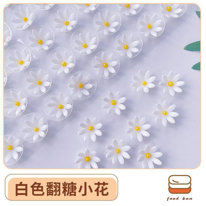 3D 흰색 단층 중간 크기 2.5cm 작은 꽃 8개의 꽃잎 108개