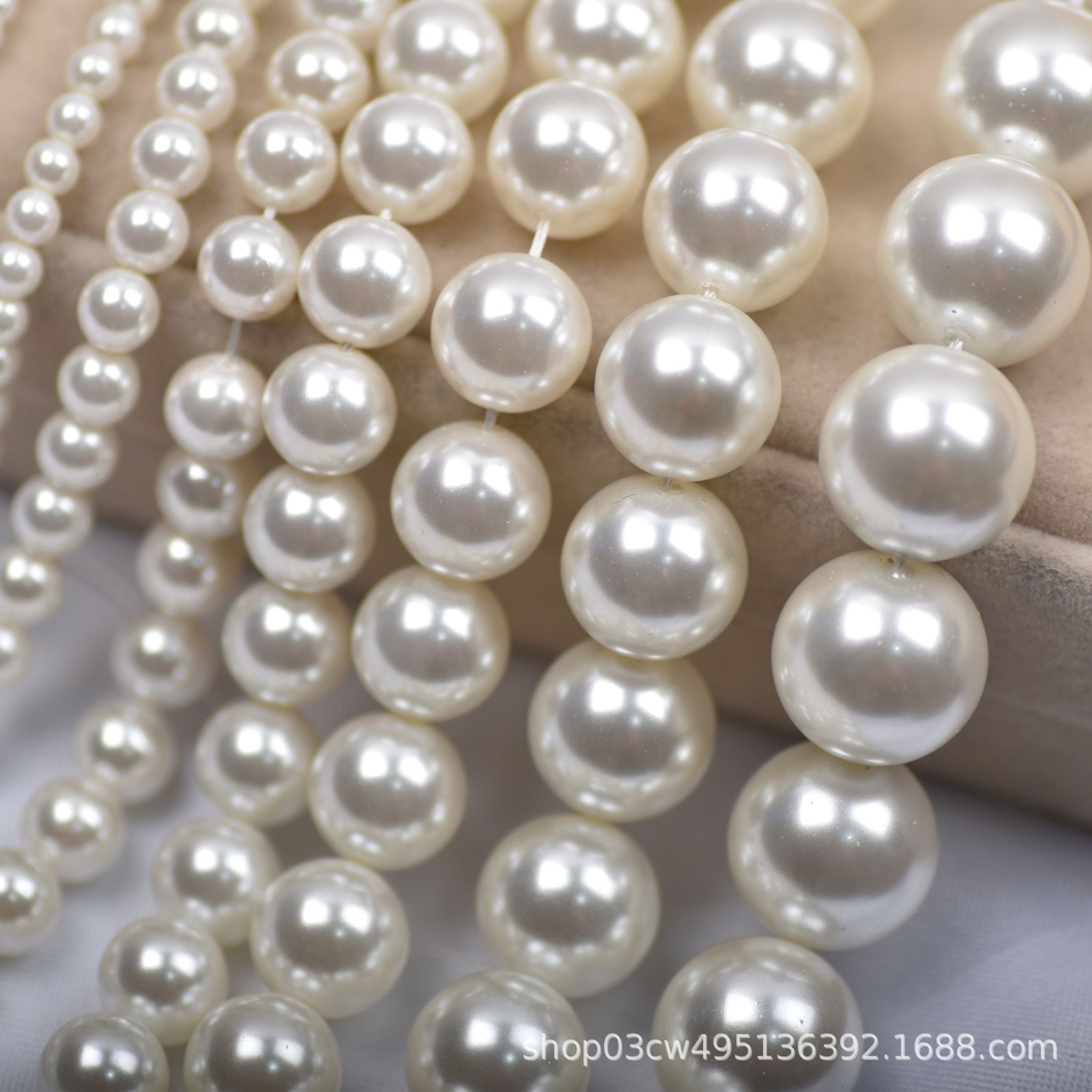 卸売り650ガラス真珠DIYアクセサリー水晶ネックレス軽贅沢高級感鎖骨鎖散珠施家珍