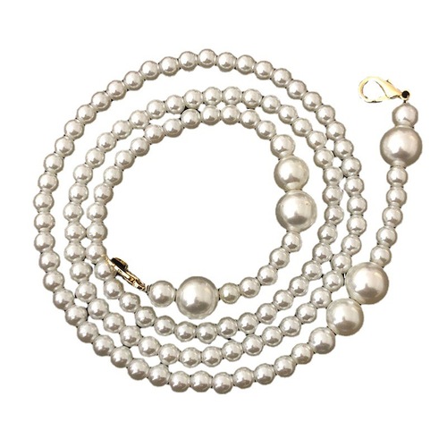 Bag chain pearl bag strap ABS plastic bag chain gift accessories modified crossbody armpit bag chain retro