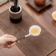 铜木茶道六君子配件实木黑檀功夫茶具茶夹茶刀笔筒合金茶勺养壶笔