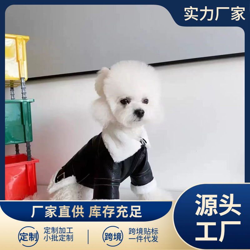 겨울 고양이 및 개 옷, 오토바이 가죽 코트, 테디 슈나우저, 포메라니안, 비숑 프리제, 몰타 요크셔 두꺼운 코트