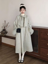 南洋千金 法式温柔风气质感毛呢外套女冬季毛茸茸中长款大衣