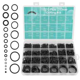 1020PCS 20种规格 汽车空调修理盒O型橡胶圈套盒 O型圈 防水密封