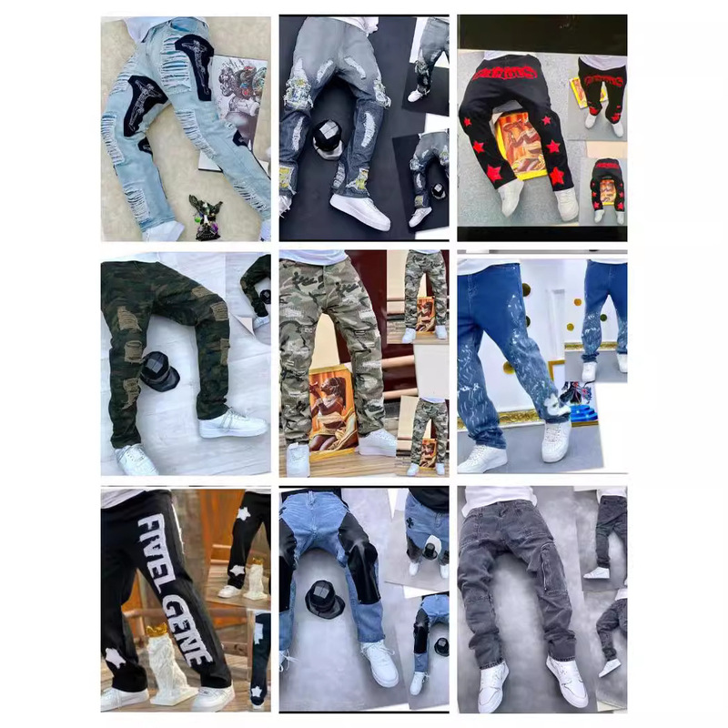 Export foreign trade cut label men's quality clearance light luxury cattle original tail jeans men's pants first-line tail single fashion Export foreign trade cut label men's quality clearance light luxury cattle original tail jeans men's pants first-line tail single fashion