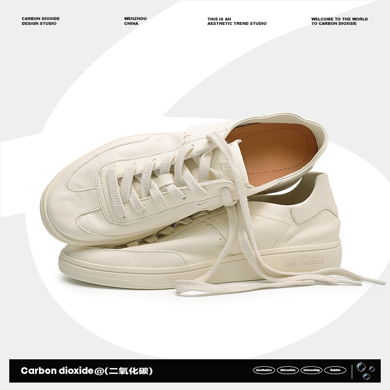 First-Layer Soft Cowhide Thick-Soled Moral Training Shoes for Men and Women, 2024 New Versatile Casual and Comfortable Moral Training Shoes