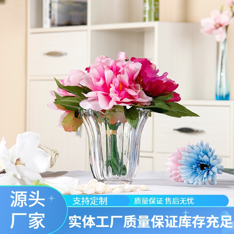 厂家供应 现货批发创意玻璃花瓶 库存玻璃玻璃工艺品 来样