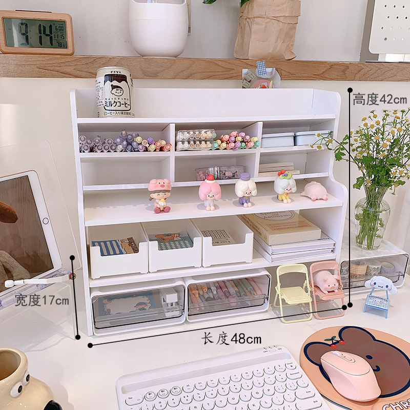 Estante de almacenamiento de escritorio tipo cajón Escritorio de oficina papelería organización artefacto cosméticos almacenamiento rack armario al por mayor