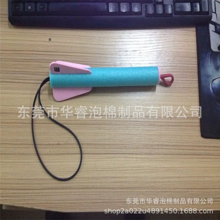 Hot-selling EPE pearl cotton toy rocket launcher, colors and sizes available upon order. Bulk discounts available for EVA rocket launcher toys.