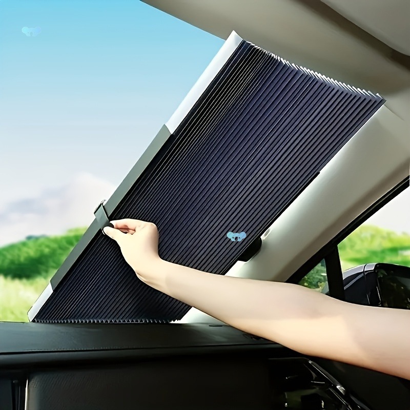 1pc Automatic Retractable Folding Sunshade uv Resistant跨境