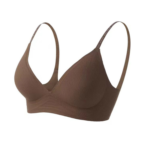 Dekang Sheng Nude Comfortable Thin Women's Bra Seamless Breathable Large Korean Thickened Jelly Strip Expansion Underwear