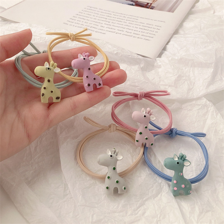 Acrílico girafa cabello anillo de cabeza cuerda red japonesa y coreana roja isn banda de goma de alta elasticidad pequeña cuerda de cabello fresca para adultos mujeres