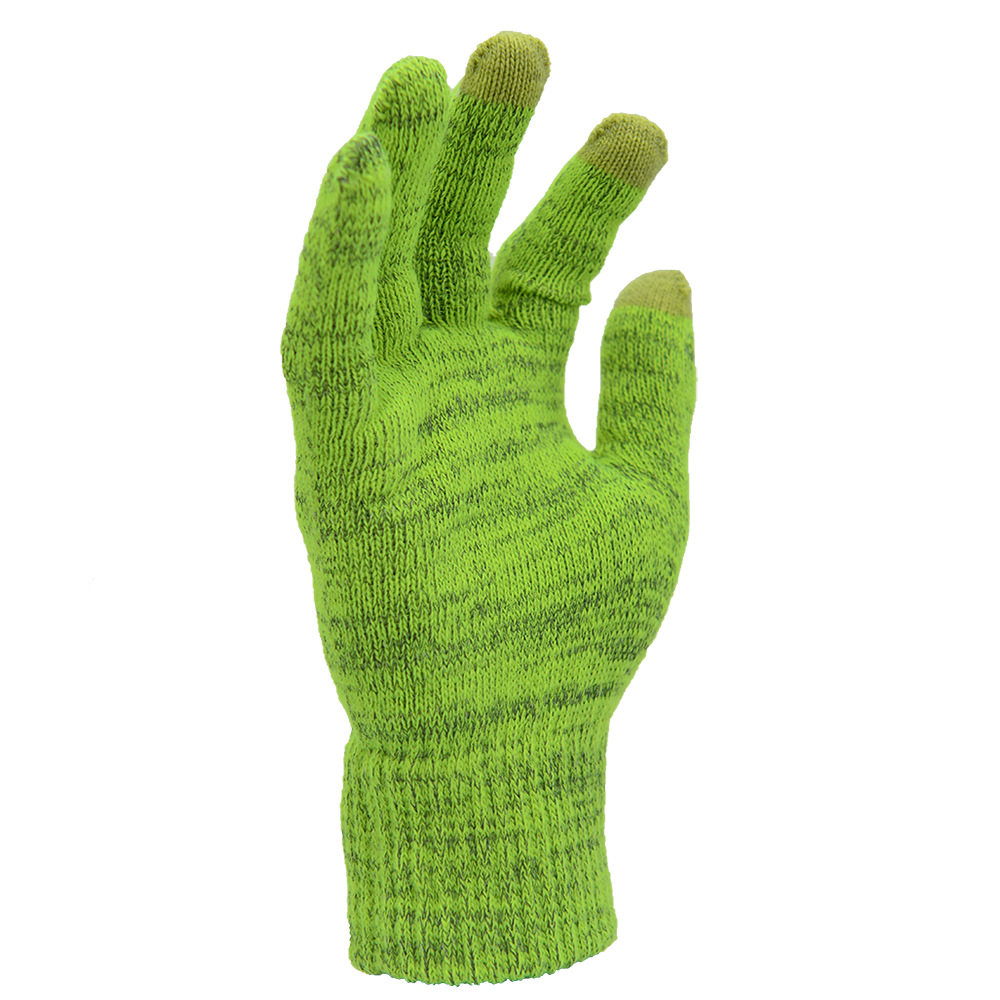 厂家直销日常工作手套自由进线荧光触屏劳保手套