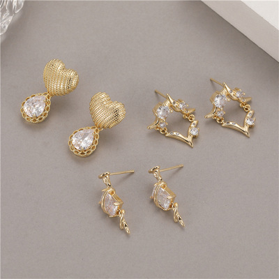 Earrings Earrings senior Ultra cents Earrings High-end zircon Ear Studs 925 Silver earrings High-quality wholesale