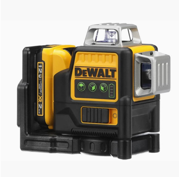 Medidor de nivel de luz verde con batería de litio Dewalt de 12V, marcador de líneas, medidor de distancia, adhesivo de pared para enlucido, DW089LG portátil
