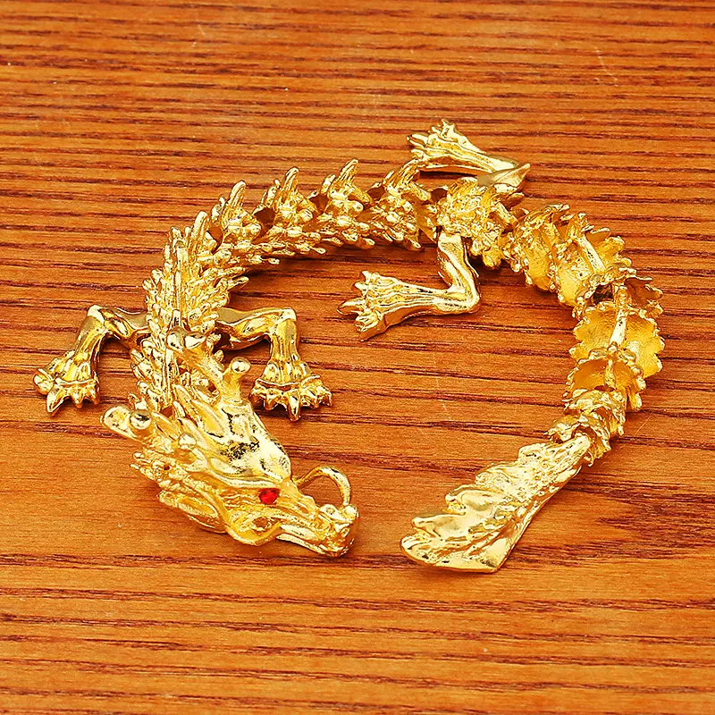 新款3D立体活动龙王霸气中国龙爆款桌面装饰手把件金属工艺品批发