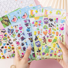 厂家直销益智早教芙蓉皮立体卡通泡泡贴昆虫动物海底蝴蝶儿童贴画