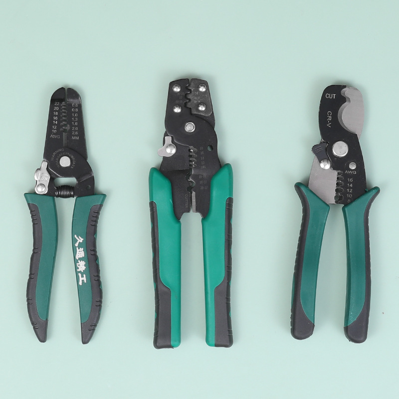 Jiutong multi-función de Pelacables alicates cable de alambre electricista reparación manual alicates herramienta
