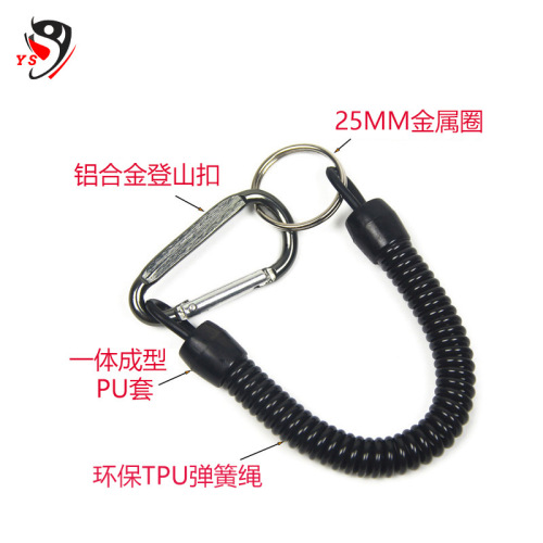 Lure fishing gear Multi-functional slip knot Protecting rod line Automatic contraction Spring line type lure tool