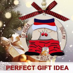 クロスボーダー新アマゾン二層木製クリスマスツリーペンダントノームベル付きクリスマス装飾バッチ