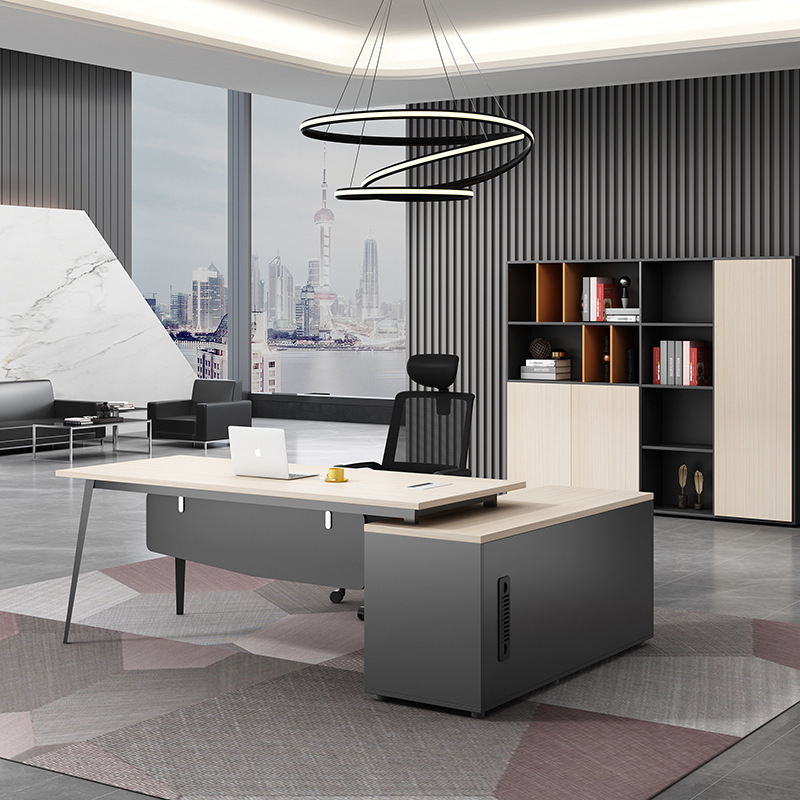 老板桌简约现代时尚办公桌椅组合大班台主管经理桌家具单人桌子