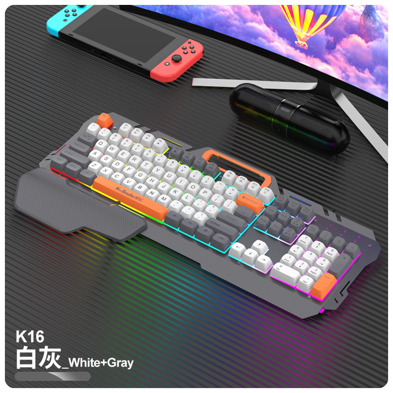 マムシkm 160有線usb金属ネットカフェのキーボードのマウスセットの機械的な手触りのコンピュータの電気競争のゲームのキーボードのマウス|undefined