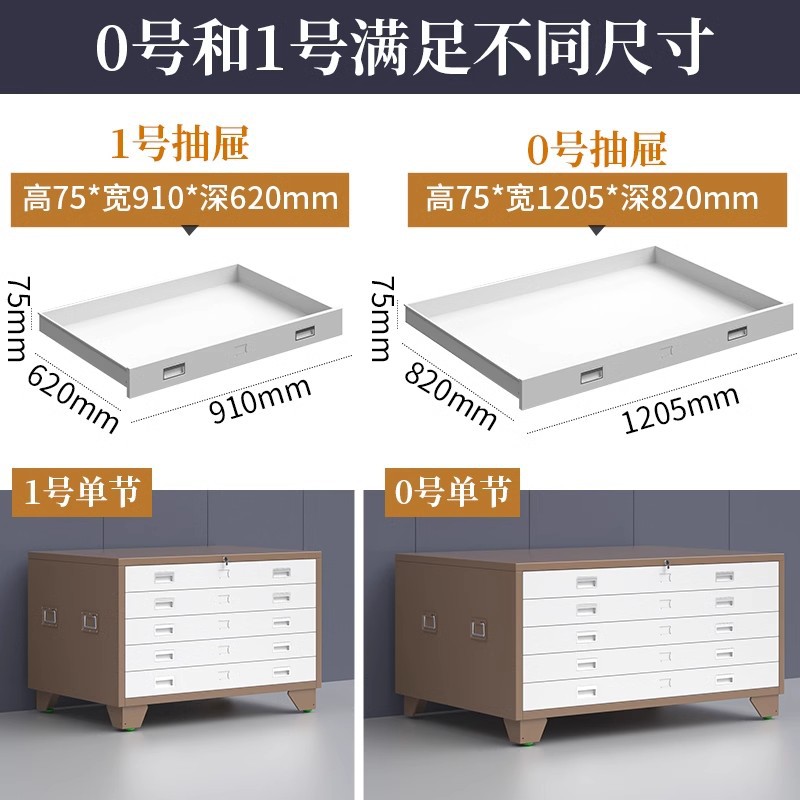 印刷版画抽屉柜0号胶片柜1号工程图纸收纳柜底图柜菲林柜厂家