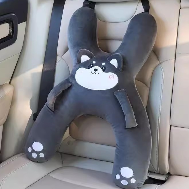 車用枕、長距離自動運転首保護、かわいい漫画の女の子、後部座席の車の睡眠、子供用保護卸売|undefined