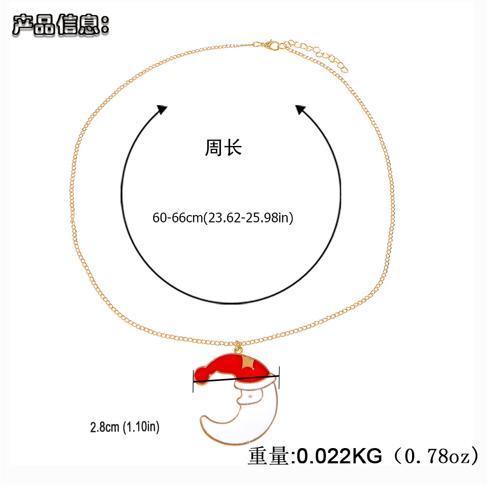 عيد الميلاد الديكور قلادة الإبداعية الكرتون الأيائل جرس سانتا كلوز سوار القرط مجموعة display picture 19