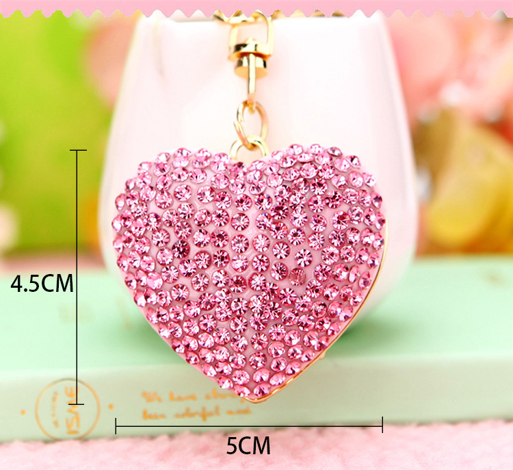 50g Weight Bag Pendant, Keychain Classification 1 Piece Quantity Daily Occasion Metal Material Heart Shape Pattern Women's Gender Elegant, Korean Style Style Elegant Korean Style Heart Shape Metal Women's Bag Pendant Keychain