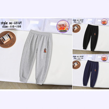 一件批发 25冬款童装 刺绣拼接 款  加绒  儿童休闲裤男童童裤