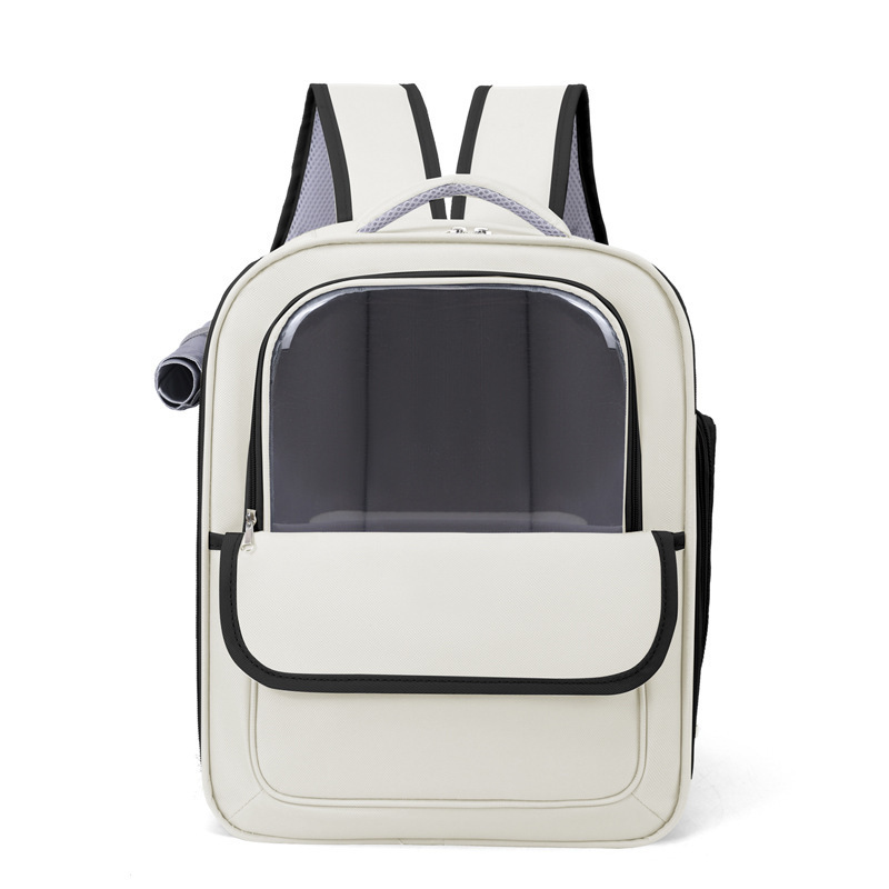 Factory Direct Supply Warm Side-Opening Cat Bag Double-Shoulder Pet Large-Capacity Portable Outdoor Cat Backpack Oxford Cloth Cat