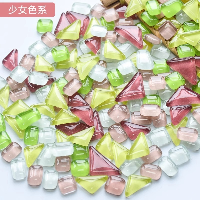 200 グラム diy マルチグリッターモザイクコレクションクリスタルフリーストーンガラス子供の手作り材料粒子|undefined