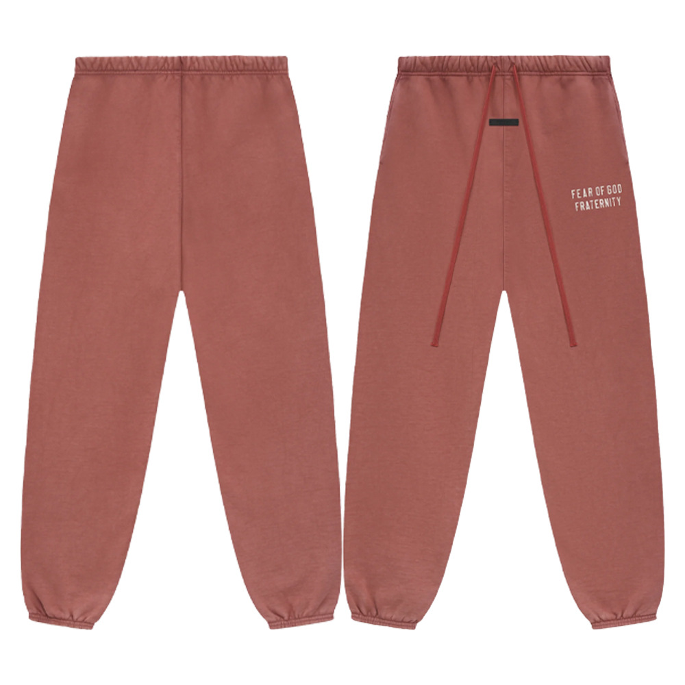 24FW otoño nuevo FOG ESSENTIALS letras impresión de cordón de tracción pantalones deportivos casuales para hombres