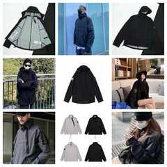 跨境stone island石头岛冲锋衣户外袖标徽章连帽夹克外套男女同款