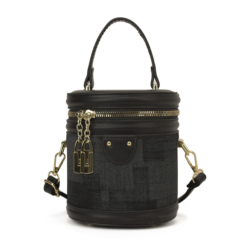 Bolsa de cilindro coreana de diseño popular de nicho 2026 nueva moda simple de hombro portátil bolso de cubo